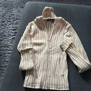 Hooded zip up sweater